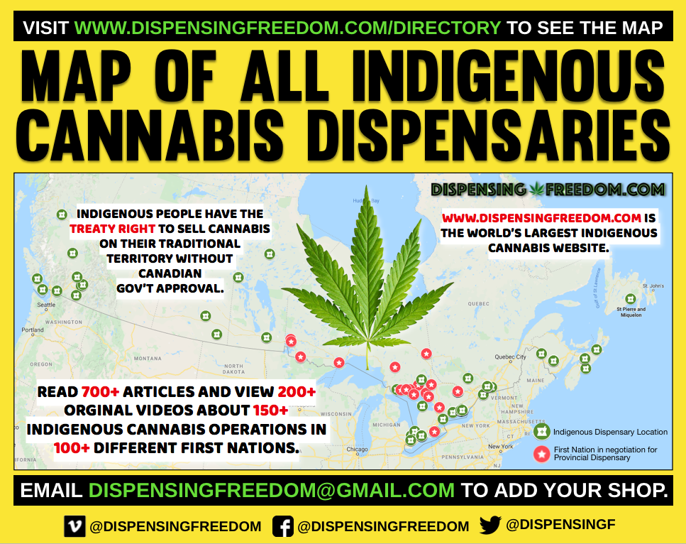 Here's a map of over 265 Indigenous Cannabis Dispensaries in Canada