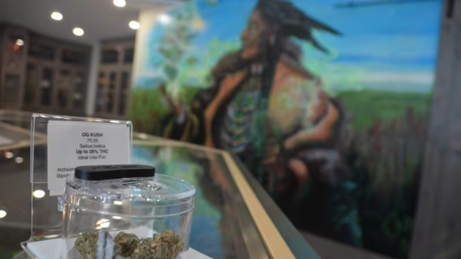 Indigenous dispensaries were the first to sell legal cannabis in northern Ontario, but now face stiff competition from dozens of provincially licensed pot shops. (Erik White/CBC)