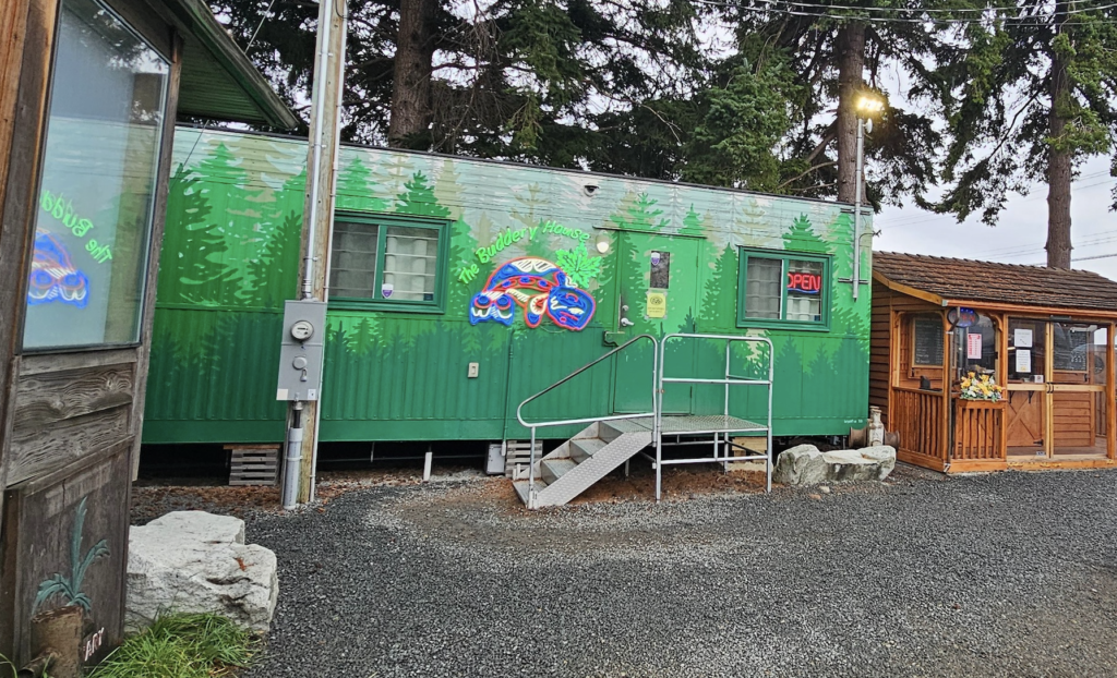 The Buddery House, one of four unlicensed shops on K’ómoks land, reopened Friday after being raided the previous day. Photo credit: The Buddery House